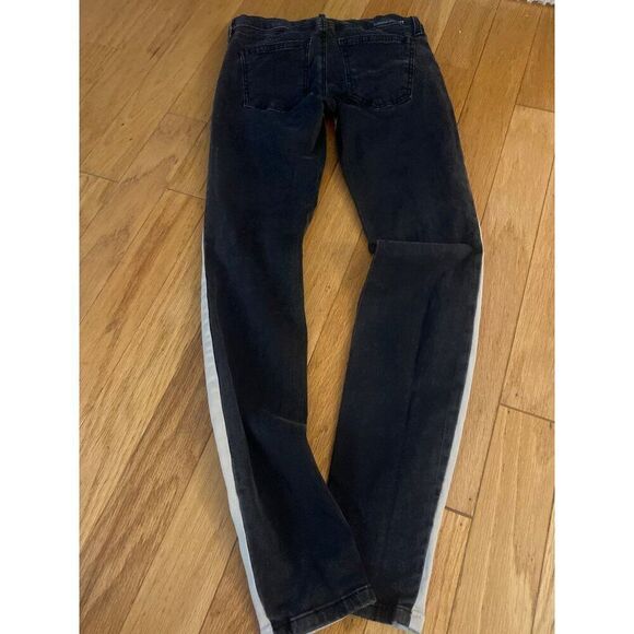 Current/Elliott Women's Two-Tone white/black low rise Skinny Jeans Size 27 - Picture 4 of 10